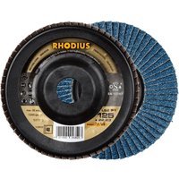 Rhodius lsz P1, 10 Stück, 115 mm, Korn 80, Fächerschleifscheibe von RHODIUS ABRASIVES