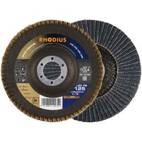 Rhodius lsz fb, 10 Stück, 180 mm, Korn 60, Fächerschleifscheibe von RHODIUS ABRASIVES