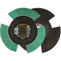 RHODIUS TOPline VISION COOL Fächerschleifscheibe 115 x 22,23 mm K80 RHODIUS TOPline VISION COOL Fächerschleifscheibe 115 x 22,23 mm K80 von Rhodius