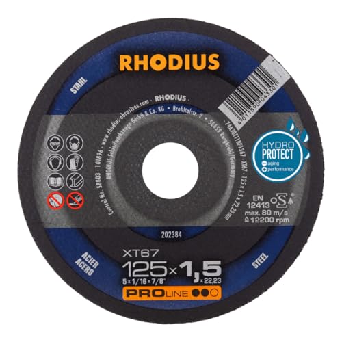 RHODIUS PROline XT67 Extradünne Trennscheibe 125 x 1,5 x 22,23 mm 50 Stk RHODIUS PROline XT67 Extradünne Trennscheibe 125 x 1,5 x 22,23 mm 50 Stk von RHODIUS