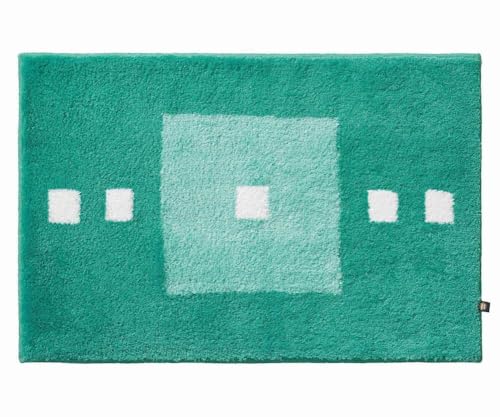 RHOMTUFT Badteppich CUBUS eckig 70 x 150 cm Farbe: malach/Mint/Weiss von Rhomtuft