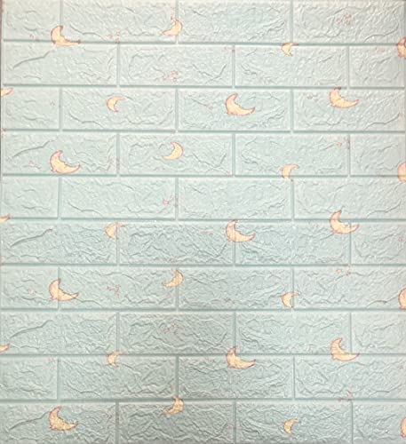 RHP 3D Tapete Wandpaneele Selbstklebend Ziegelstein Wasserdicht Wandaufkleber Tapete Wandpaneele selbstklebend Moderne Wandverkleidung in Steinoptik schnelle & leichte Montage (10 Stück, Mond) von RHP