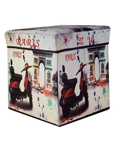 RHP Sitzhocker mit Stauraum hocker Sitzwürfel - Sitzbox Faltbarer Würfel mit Aufbewahrung braun 30 x 30 x 30cm (Mofa) von RHP