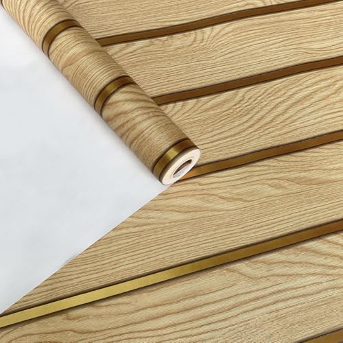 RHP Vliestapete Holzoptik 3D – Wandpaneel Design, moderne Lamellenwand im Skandi Look, Natur Optik, Holzwand Effekt, 0,53 x 10,05 m (970702) von RHP