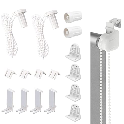 RHQFDM 2 Kit Rollo Beschläge Ersatzteile Rollo Halterung Fenster 17mm Ersatzteile Doppelrollo Klemmhalter Rollo Klemmträger Ohne Bohren für Verdunkelungsrollo Fenster Klemmfix-Rollos von RHQFDM