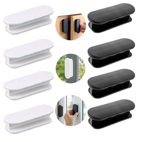 RHQFDM 8 Stück Selbstklebende Türgriffe Türgriff Balkontür Außen Kunststoff Selbstklebende Möbelgriffe Schublade Griff Helfer Türgriffe ohne Bohren Glastür Fenstergriff Hardware für Möbel von RHQFDM