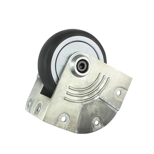 1 Stück 3-Zoll-Aluminiumlegierungshalterung Spezialrolle for Flugzeugbox Mute Rubber Corner Wheel von RHVOVNVOM