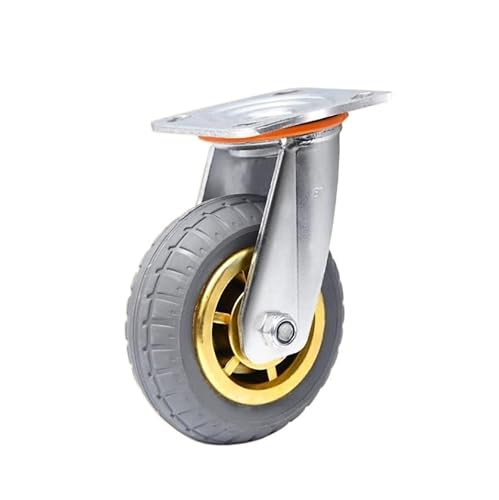 1 Stück 4-Zoll-gebremstes Rad Heavy Duty Caster Mute Rubber Flat Trolley Stoßdämpfung mit Bremse 1 Stück 4-Zoll-gebremstes Rad Heavy Duty Caster Mute Rubber Flat Trolley Stoßdämpfung mit Bremse von RHVOVNVOM