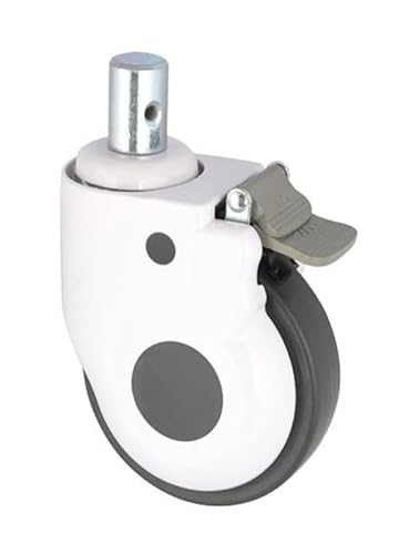 1 Stück 5 Zoll medizinische Caster Ausrüstung Paket Shell mit Bremse Silent Universal(Plunger-Braked) von RHVOVNVOM