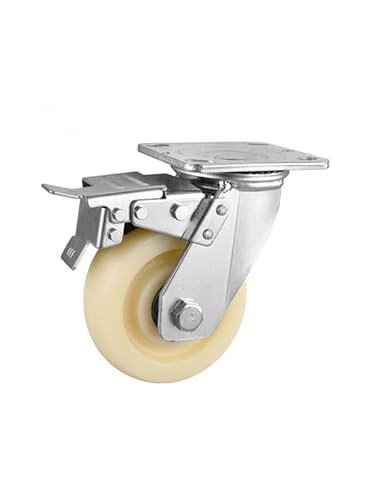 1 Stück 6 Zoll Universal-Radrolle mit Bremsdurchmesser von 150 mm schweres Nylon verschleißfest Logistikumsatz 280 kg von RHVOVNVOM