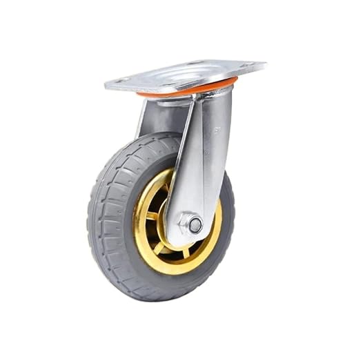 1 Stück 8-Zoll-Richtungsrad Heavy Duty Caster Mute Rubber Flat Trolley Stoßdämpfung mit Bremse 1 Stück 8-Zoll-Richtungsrad Heavy Duty Caster Mute Rubber Flat Trolley Stoßdämpfung mit Bremse von RHVOVNVOM