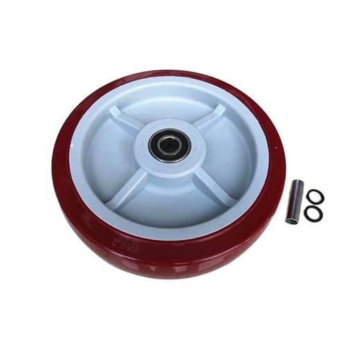 1 Stück 8-Zoll-Rolle, rot, mittelschwer, Einzelrad, Hand von RHVOVNVOM