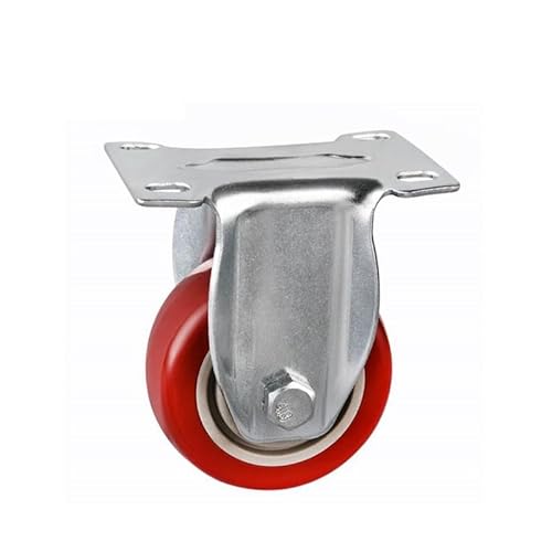 1 Stück Rollen 3-Zoll-Richtungsrad - Roter Doppelwellen-Kunststoffkern Mittlere feste Riemenscheibe Stummschaltungsrolle PVC 1 Stück Rollen 3-Zoll-Richtungsrad - Roter Doppelwellen-Kunststoffkern Mittlere feste Riemenscheibe Stummschaltungsrolle PVC von RHVOVNVOM
