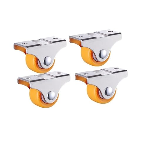 4 Stück 1,25 Zoll Möbel-Linearrad aus starrem Kunststoff PP, geräuschlos, gerichtet, fest, kleine Rolle, Schiebetür-Riemenscheibe von RHVOVNVOM
