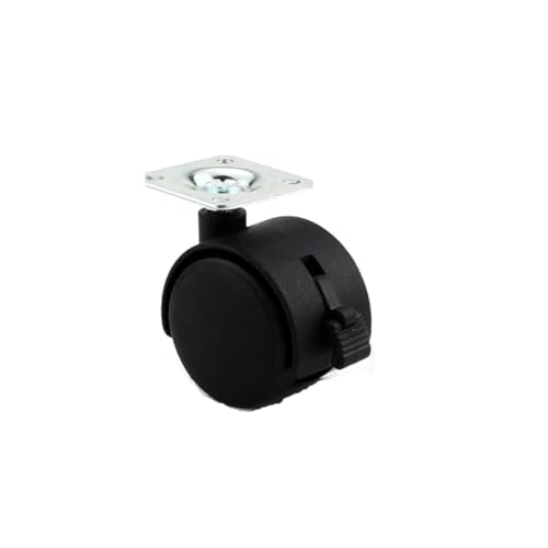 4 Stück 1 Zoll Nylonrad, Blumenrahmen Universalbremse Elektrische Lenkrolle Sicherungsring Kunststoff(Flat-Braked) von RHVOVNVOM