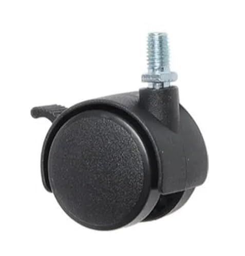 4 Stück 1 Zoll Nylonrad, Blumenrahmen Universalbremse Elektrische Lenkrolle Sicherungsring Kunststoff(Screw-Braked-8mm) von RHVOVNVOM