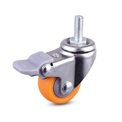 4 Stück 1 Zoll Schraubenrolle Orange PP Möbelrad Stummschaltung Vitrine Lautsprecher(F) von RHVOVNVOM