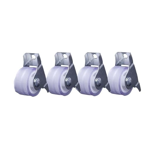 4 Stück Mute Wheel Caster Doppellager verschleißfeste flache Trolley-Riemenscheibe mit 8 Schrauben 4 Stück Mute Wheel Caster Doppellager verschleißfeste flache Trolley-Riemenscheibe mit 8 Schrauben von RHVOVNVOM