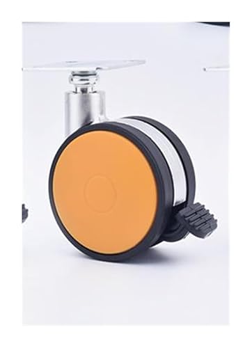 4 Stücke 2,5 Zoll Umweltschutz Farbe Universal Rad Teetisch Flache Möbel Kinderbett Schrank(Yellow) von RHVOVNVOM