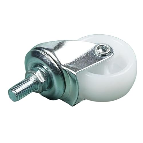 4Pcs 1,5 Zoll Caster Schraube Stange M8/M10/M12 Kleiderbügel Spezielle Galvanik Rad 38mm universal Möbel(White,8mmX15mm) von RHVOVNVOM