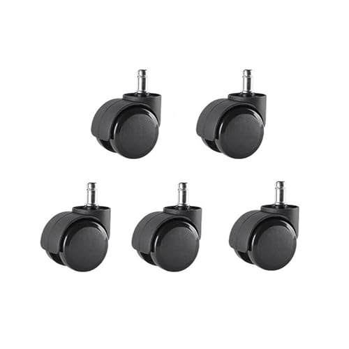 5 Stück 10 mm/11 mm 2 Zoll Sicherungsring/Schraube PU-Bürostuhlrolle große Klasse Universalrad geräuschlos(Circlip-Black-11mm) von RHVOVNVOM