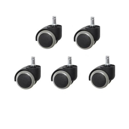 5 Stück 10 mm/11 mm 2 Zoll Sicherungsring/Schraube PU-Bürostuhlrolle große Klasse Universalrad geräuschlos(Circlip-Gray-10mm) von RHVOVNVOM