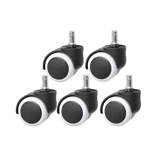 5 Stück 10 mm/11 mm 2 Zoll Sicherungsring/Schraube PU-Bürostuhlrolle große Klasse Universalrad geräuschlos(Circlip-White-11mm) von RHVOVNVOM