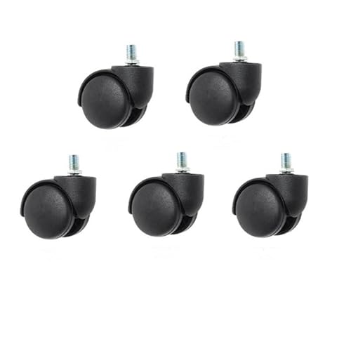 5 Stück 10 mm/11 mm 2 Zoll Sicherungsring/Schraube PU-Bürostuhlrolle große Klasse Universalrad geräuschlos(Screw-Matte-10mm) von RHVOVNVOM