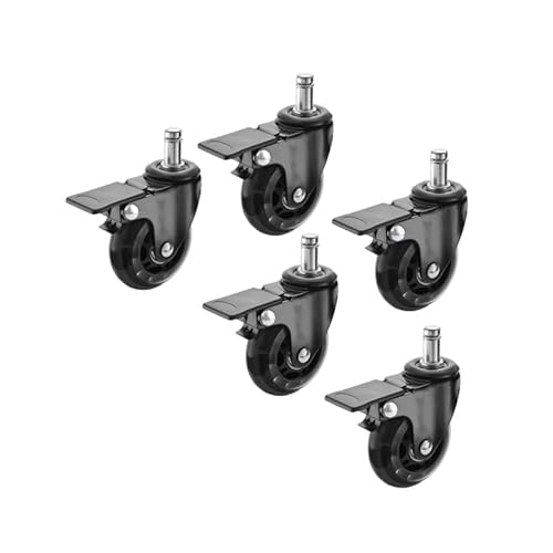5 Stück 2, Zoll Schwarz M11 Pu Transparentes Rad 11 mm Bürostuhl Universalbremse Möbelrolle Klein 5 Stück 2, Zoll Schwarz M11 Pu Transparentes Rad 11 mm Bürostuhl Universalbremse Möbelrolle Klein von RHVOVNVOM