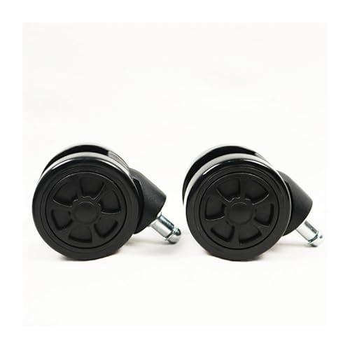 5 Stück 60 mm Möbel-Bürostuhl-Rollen, große farbige Rollen im Auto-Rad-Stil(Black) von RHVOVNVOM
