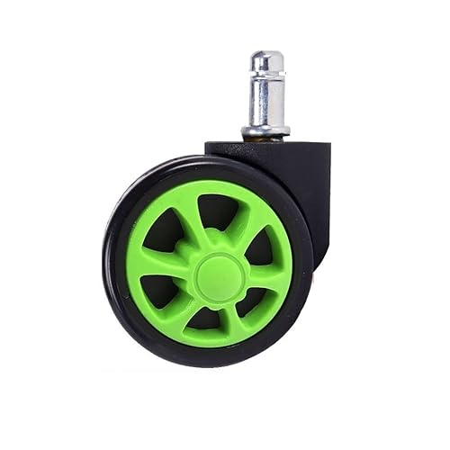 5 Stück 60 mm Möbel-Bürostuhl-Rollen, große farbige Rollen im Auto-Rad-Stil(Green) von RHVOVNVOM