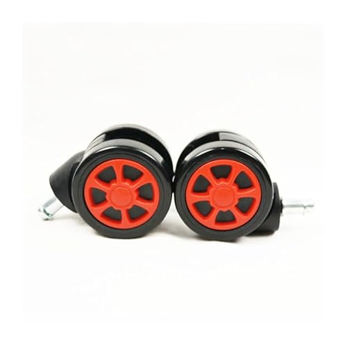 5 Stück 60 mm Möbel-Bürostuhl-Rollen, große farbige Rollen im Auto-Rad-Stil(Red) von RHVOVNVOM