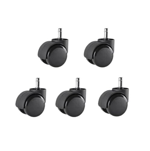 5 Stück Silent Universal Wheel-5 Stück/Los 10 mm/11 mm 2 Zoll Sicherungsring/Schraube Pu Bürostuhlrolle Große Klasse(Circlip-Black-11mm) von RHVOVNVOM