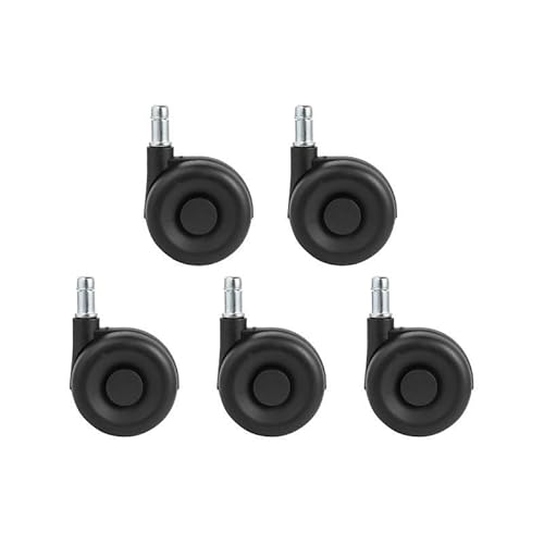 5 Stücke Stuhl Rad Zubehör Computer Pulley Boss Caster Universal Gummi(Black) von RHVOVNVOM