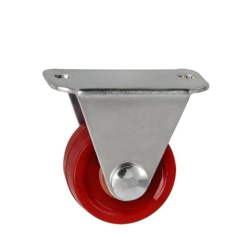 Stück Spot 1 Zoll Pu Directional Caster Light Jujube Red Polyurethan Roller Leises, verschleißfestes Möbelrad von RHVOVNVOM