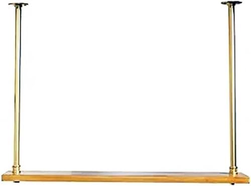 Hängendes Weinglasregal im japanischen Stil, Wasserpfeifendach, hängendes Weinregal, Deckenregal aus massivem Holz für Weingläser/Blumenregal, wandmontiertes DIY-Lagerregal (Farbe: Gold, Grö von RHYDM