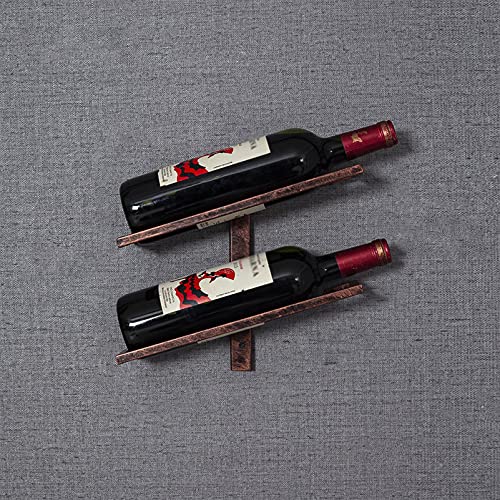 Wandmontiertes Weinregal | 2/4/6 Flaschen | Weinregal aus Metall | Eleganter Abstellraum für Küche, Restaurant, Bar oder Weinkeller (schwarz) von RHYDM