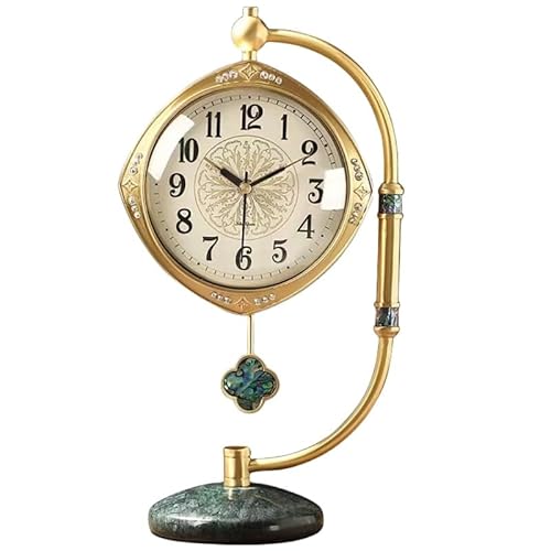 RHYRGWEK Vintage Messing Standuhr Wohnzimmer Dekor Moderne Design Tischuhr von RHYRGWEK