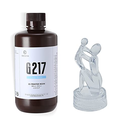 RESIONE G217 Transparentes 3D Pinter Resin, ABS-Like 3D Ducker Resin für DLP MSLA LCD 3D-Druck,Nicht vergilbendes, zähes und starres Harz von RI RESIONE