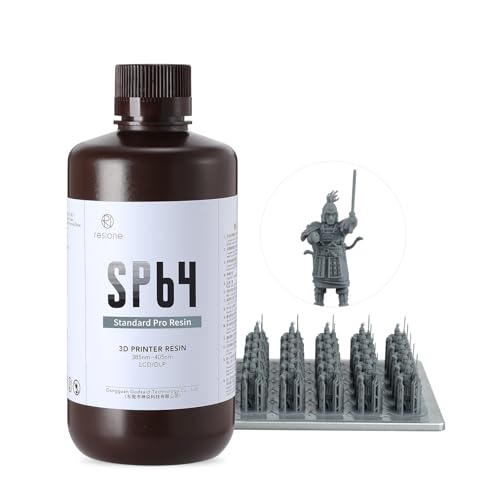 RESIONE SP64 Resin for 3D Drucker - UV 405nm Standard Pro Resin - Photopolymer-Kunstharz Flüssige 3D-Druckmaterialien Geringe Wasseraufnahme Einfach zu Drucken für LCD/DLP/MSLA 3D Drucker-Blaugrau 1KG von RI RESIONE