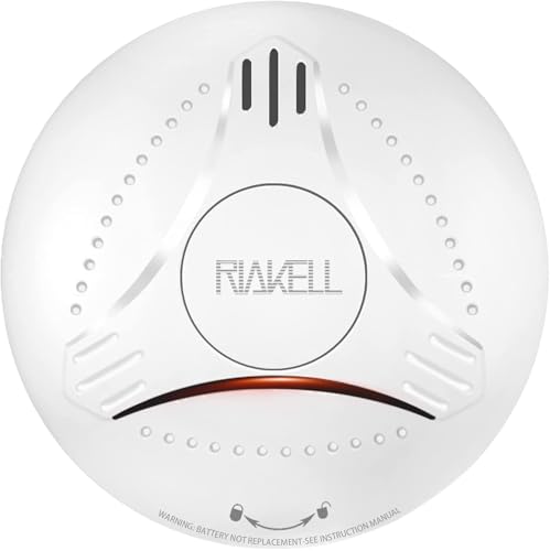 RIAKELL Rauchmelder 1er Set, Feuermelder 10 Jahre Batterie, 85 dB Horbarer Alarm, 14604 geprufter, FamilieRauchwarnmelder Feuermelder mit Fotoelektrischem Sensor von RIAKELL