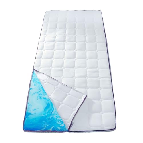 RIBECO GERMANY Matratzentopper Aaron ECO, Topper 100x200 cm, hochwertiger Matratzentopper aus atmungsaktivem Gelschaum für optimale Druckentlastung, 4cm Höhe, Allergiker geeignet, Made in Germany von RIBECO GERMANY