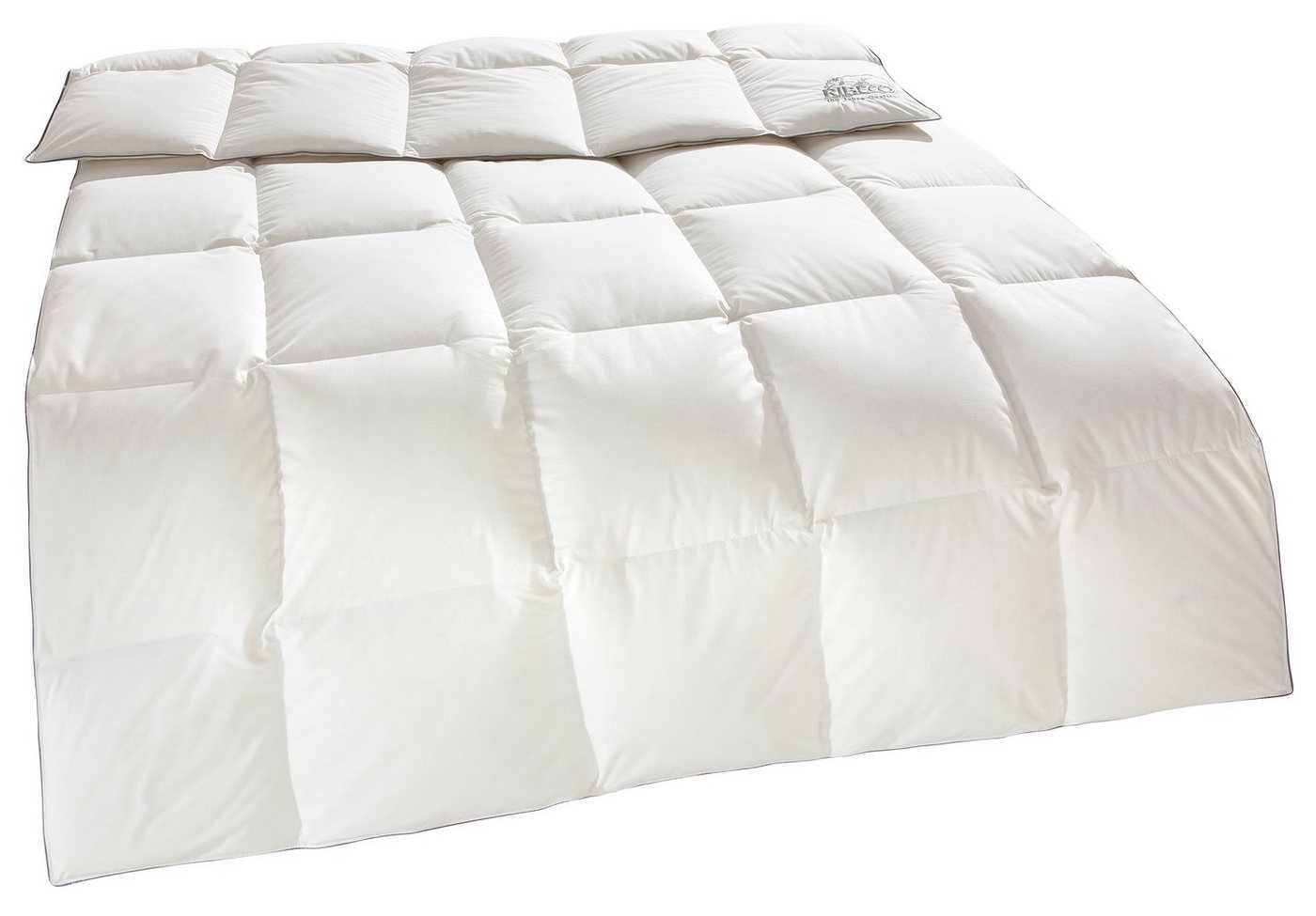 RIBECO Daunenbettdecke Eve, Füllung: 90% Daunen, 10% Federn, Bezug: 100% Baumwolle, Jubiläumsedition von RIBECO
