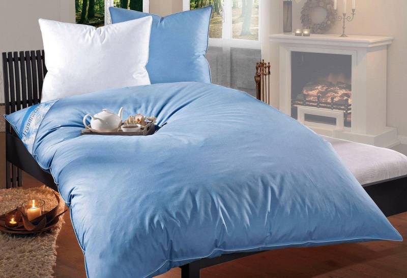 RIBECO Federbettdecke Leon, Ballonbettdecke, Füllung: 90% Federn, 10% Daunen, Bezug: 100 % Baumwolle, Hergestellt in Deutschland von RIBECO