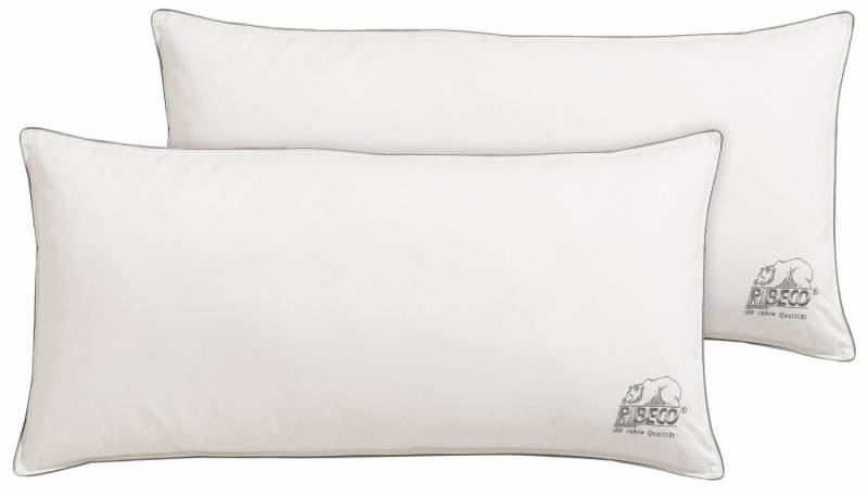 RIBECO Microfaserkissen Marie, Kissen 40x80 cm & 80x80 cm im Spar-Set erhältlich!, Füllung: 100% Polyester, Bezug: 100% Baumwolle, Spar-Set, Kopfkissen-Set, flauschig & Allergiker geeignet (Hausstauballergiker) von RIBECO