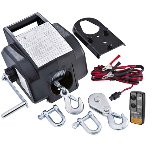 RIBITECH 4277 Seilwinde für Auto, 5 t, vorwärts und rückwärts, 12 V, schwarz RIBITECH 4277 Seilwinde für Auto, 5 t, vorwärts und rückwärts, 12 V, schwarz von RIBIMEX
