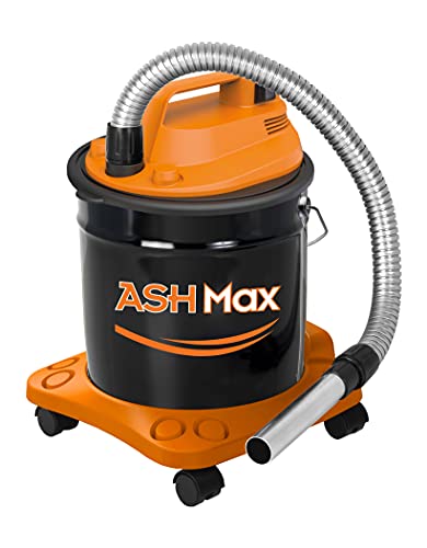 Ribimex PRCEN016, ASHMax Aschesauger mit Basis, 1000 W, 18 L, Orange und Schwarz von RIBIMEX