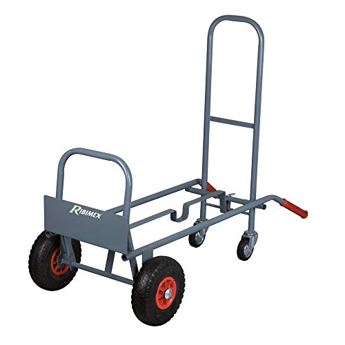 Ribitech - Profi-Sackkarre, 2 Positionen, Fester Latz und klappbar, 4 Räder, 250 kg – PRCD2P Ribitech von RIBIMEX