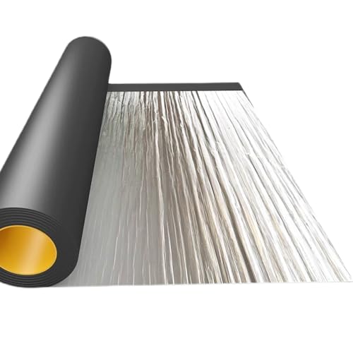 Dachfolie Aluminium Selbstklebend, Dachpappe Rolle Dach Reparaturband Wasserdicht, Dachbahn Bitumen Schindeln für Vogelhaus Carport Gartenhaus(20x500cm) von RIBLOR