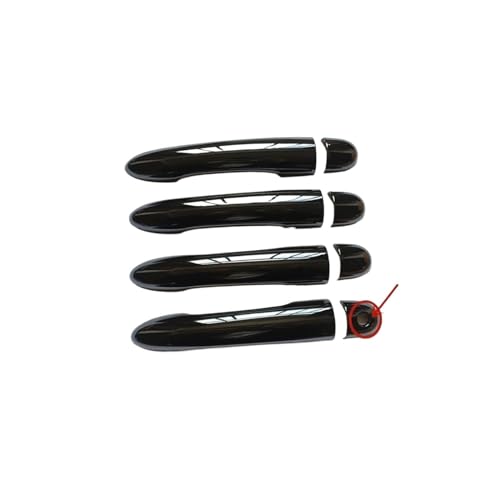 RIBONI Auto Türgriff Abdeckung Für R&enault Für Clio 3 MK3 Iii 2006 2012 2013 RS Zubehör Türgriff Abdeckung Trim Kunststoff Glanz Schwarz (Color : 4DC-1) von RIBONI